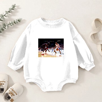 Discover Allen Iverson crossing over Michael Jordan graphic Baby Romper Sweatshirts