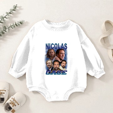 Discover Nicolas Cage Vintage Baby Romper Sweatshirts