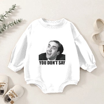 Discover Nicolas Cage Meme Baby Romper Sweatshirts