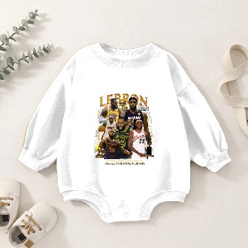 Discover LeBron James Basketball Vintage Graphic Baby Romper Sweatshirts - LeBron James Vintage Classic Retro Baby Romper Sweatshirts