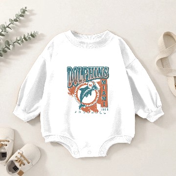 Discover Vintage Miami Dolphin Football Baby Romper Sweatshirts