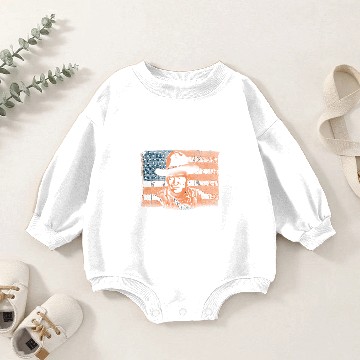 Discover John Wayne - Awesome John Wayne american flag te Baby Romper Sweatshirts