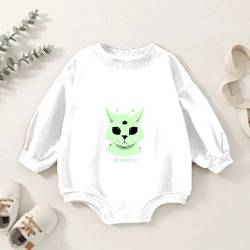 Discover Cat Paws Sage Tribe Alien Cat Third Eye Baby Romper Sweatshirts