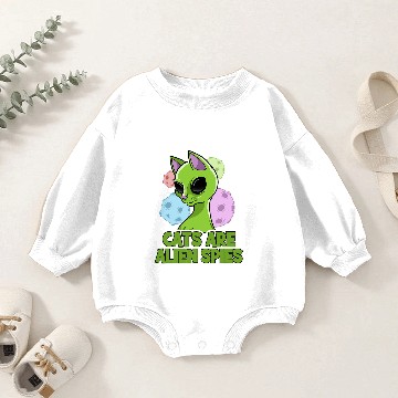 Discover black cats Paws Are Alien Spies Ufo Baby Romper Sweatshirts