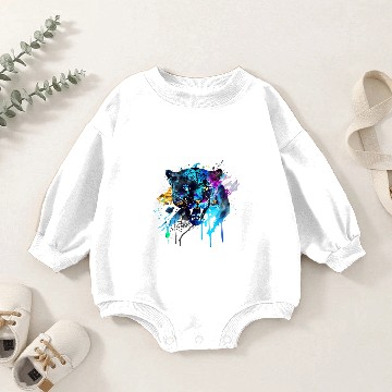 Discover black cats Paws panthers Wild Cat Graphic Face Baby Romper Sweatshirts