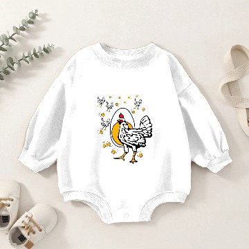 Discover Chicken Poultry Roseanne Chicken Baby Romper Sweatshirts