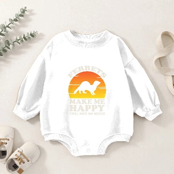 Discover Ferret Gift Make Me Happy Ferret Clothes Ferret Baby Romper Sweatshirts