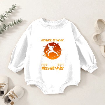 Discover Table Tennis PP Mens Ping Pong Table Tennis Less Is More Table Tennis Baby Romper Sweatshirts