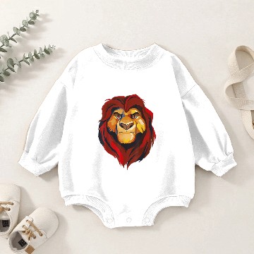 Discover Disneyss Lion King Low Poly Mufasa Portrait Baseball Tees Baby Romper Sweatshirts