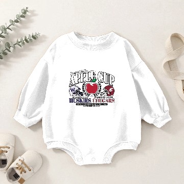 Discover Official Vs Washington State Cougars 2023 Apple Baby Romper Sweatshirts