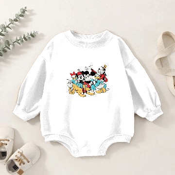Discover Amazon Essentials Disney Mickey and Friends Grou Baby Romper Sweatshirts