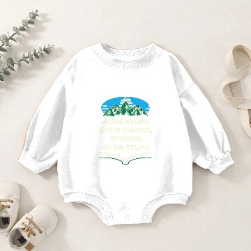Discover Camping Camp Adventure Over Things Stories Over Stuff Camping Trip Camper Baby Romper Sweatshirts