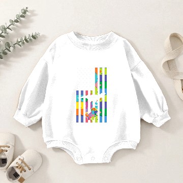 Discover Dinosaur Dino Dino LGBT Mens papasaurus autism LGBT Baby Romper Sweatshirts