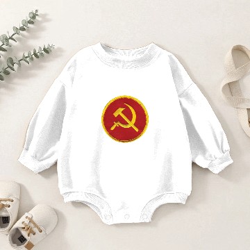 Discover Hammer and Sickle Patch Baby Romper Sweatshirts