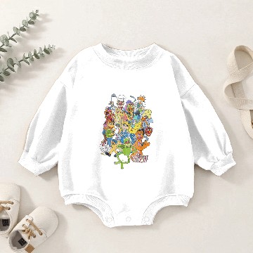 Discover Disney The Muppets Main Characters Distressed Group Shot Zip Baby Romper Sweatshirts