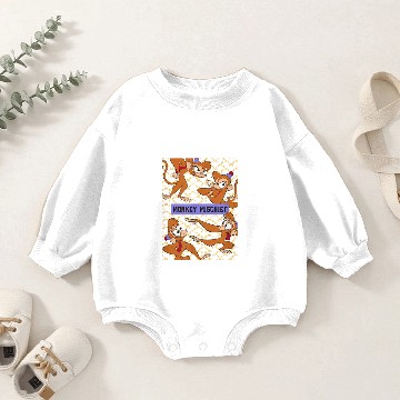 Discover Disney Aladdin Abu Monkey Mischief Baby Romper Sweatshirts