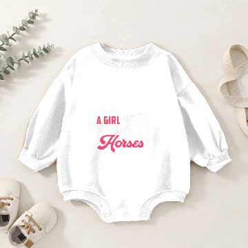 Discover Funny Horse Girl Who Loves Horses Horseshoe Equestrian Sport Dressage Baby Romper Sweatshirts