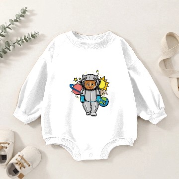 Discover Cat Paws Astronaut Space Cat Gift Astronomy Lover Baby Romper Sweatshirts