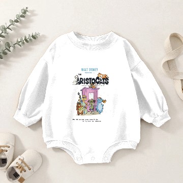 Discover Disney The Aristocats Cats Playing Piano Raglan Baseball Baby Romper Sweatshirts Baby Romper Sweatshirts