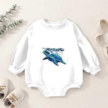 Discover KV9 Turtle Hand painted turtle Baby Romper Sweatshirts