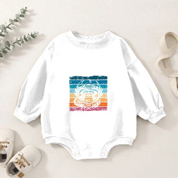 Discover Monkey Lover with Astronauts Helmet Retro Vintage Baby Romper Sweatshirts