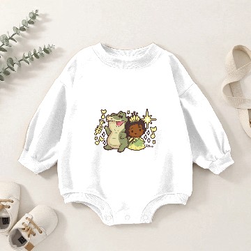 Discover Disney Princess - Tiana and Louis The Alligator Baseball Tees Baby Romper Sweatshirts
