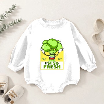 Discover Funny Broccoli So Fresh Broccoli Gift Vegetable Joke Baby Romper Sweatshirts