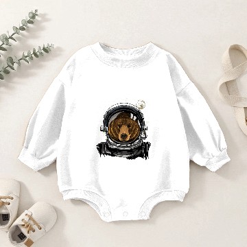 Discover Bear Astronaut Space Exploration Astronomy Lover Baby Romper Sweatshirts