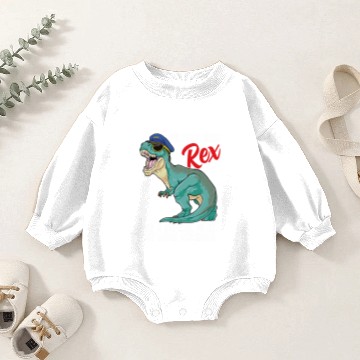 Discover Dinosaur Dino Pilotsaurus Rex Airplane Pilot Dinosaur T Rex Aviator Dino 8 Baby Romper Sweatshirts