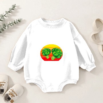 Discover Beautiful Broccoli Sunset Baby Romper Sweatshirts