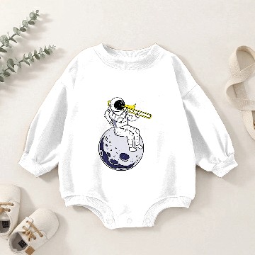 Discover Astronauts Playing trombones Vintage Baby Romper Sweatshirts
