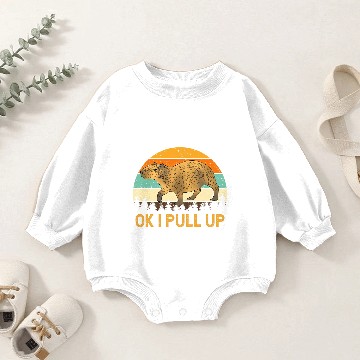Discover capybaras Lover Ok I Pull Up capybaras 10 Baby Romper Sweatshirts
