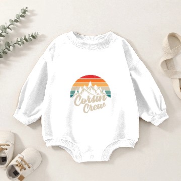 Discover Camping Camp Cousin Crew Retro Camper Baby Romper Sweatshirts