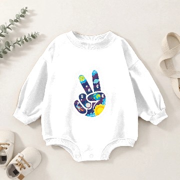 Discover Celestial Peace Sign Hippie Science Lover Astronomy Baby Romper Sweatshirts