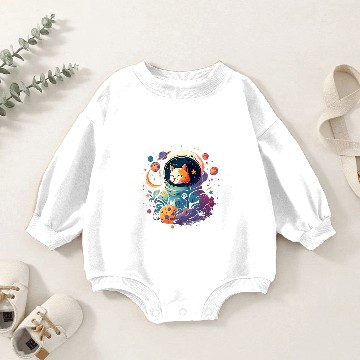 Discover Cat Paws Astronaut Outer Space Kitty on Galaxy Cat Lover 3 Baby Romper Sweatshirts