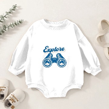 Discover Explore Birds Adventure Binoculars Birdwatching Baby Romper Sweatshirts