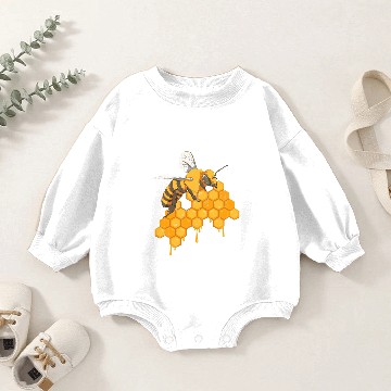 Discover Bee Beekeeping Apiarist Beekeeping Honeycomb Bee Hive Apiculture Beekeeper Baby Romper Sweatshirts