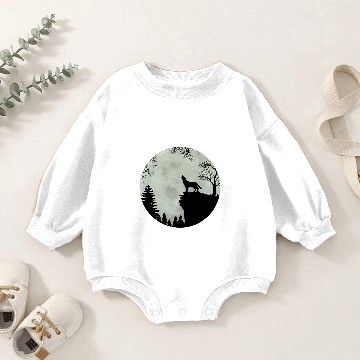 Discover German Shepherd Dog Jault at Full Moon Baby Romper Sweatshirts