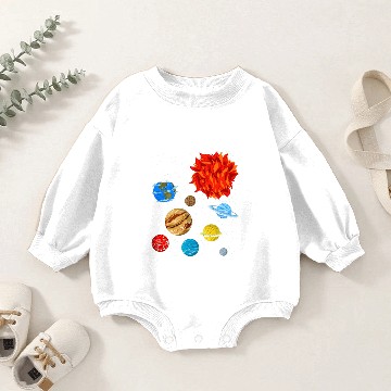 Discover Astronomy Lover Space Science Galaxy Planets Solar System 5 Baby Romper Sweatshirts