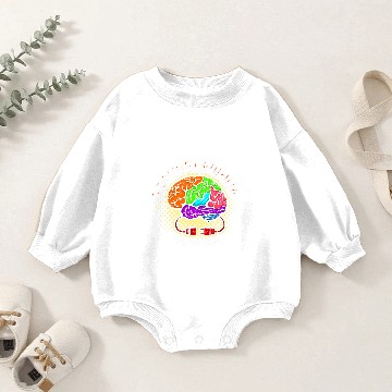 Discover Autistic Brain Surgery Brain Rewiring Neurodiversity Autism Baby Romper Sweatshirts