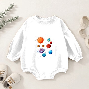 Discover Astronomy Lover Solar System Astronomy 1 Baby Romper Sweatshirts