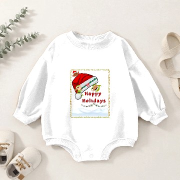 Discover Happy Holidays Elf Design Baby Romper Sweatshirts