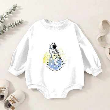 Discover Astronauts Playing Clarinet for Clarinet Player Baby Romper Sweatshirts