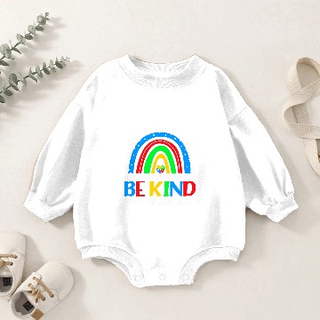 Discover Autistic Be Kind Autism Awareness Rainbow Choose Kindness Baby Romper Sweatshirts