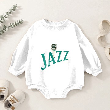 Discover Backprint Jazz Microphone Baby Romper Sweatshirts