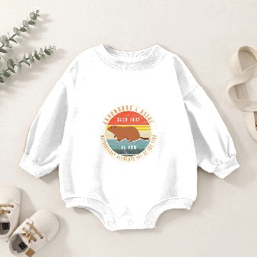 Discover Funny Groundhog Day Meteorologist Groundhog Woodchuck Retro Baby Romper Sweatshirts