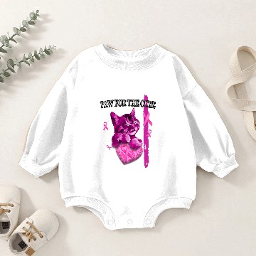 Discover black cats Paws BC Breast Cancer Cat Paw For The Cure Baby Romper Sweatshirts