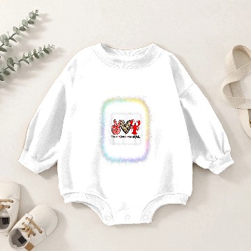 Discover Crawfishs Bleached Peace Love Crawfish Leopard Crawfish Seaso Bleached Baby Romper Sweatshirts