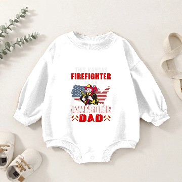 Discover Red Line American Flag Cool Firefighter Plus Size 3 Baby Romper Sweatshirts
