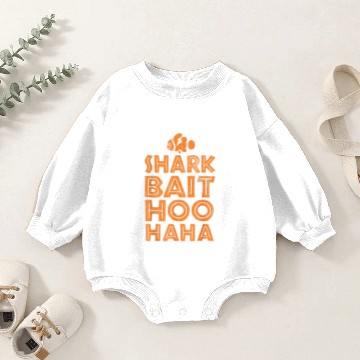 Discover Disneyss Pixars Finding Nemo Shark Bait Hoo Haa Distressed Logo Zip Baby Romper Sweatshirts